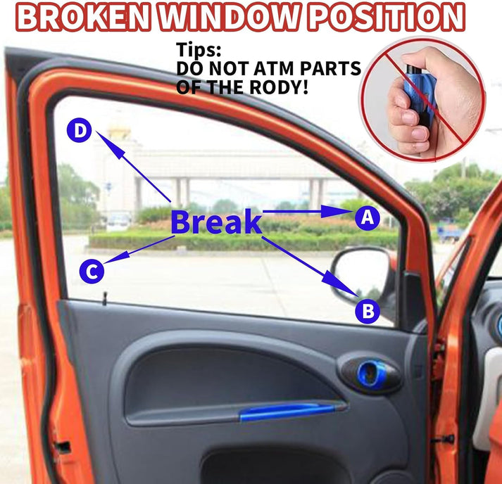 Outil d'Évacuation d'Urgence pour Voiture avec Coupe-Ceinture et Brise-Vitre 4