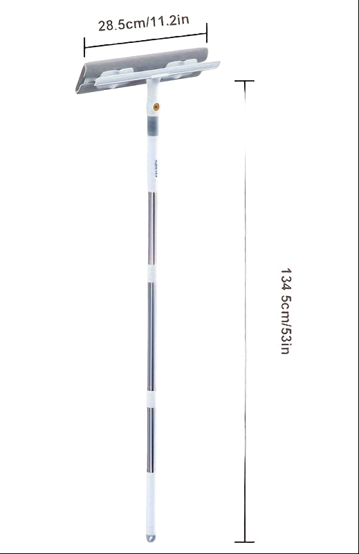 Outil de Nettoyage pour Vitres 2 en 1 avec Poignée Extensible 0