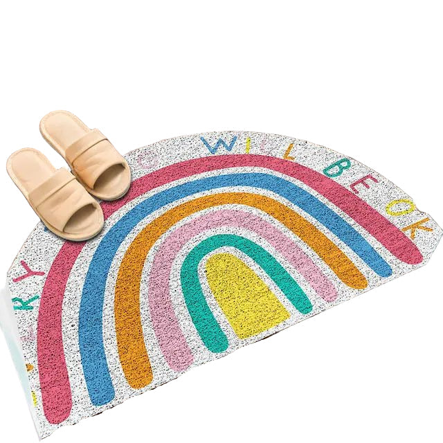 Paillasson Demi-Cercle Coloré Design Arc-en-Ciel 0