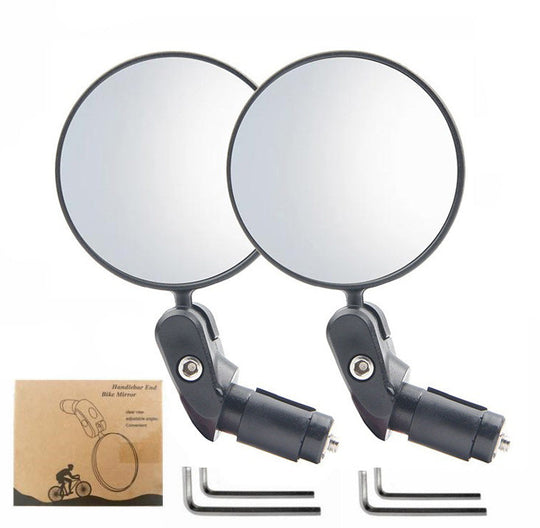 Paire de rétroviseurs vélo compacts à rotation complète pour guidon 0