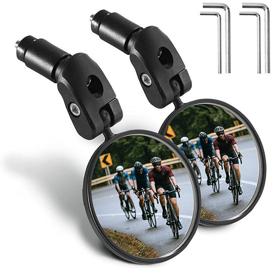Paire de rétroviseurs vélo compacts à rotation complète pour guidon 1
