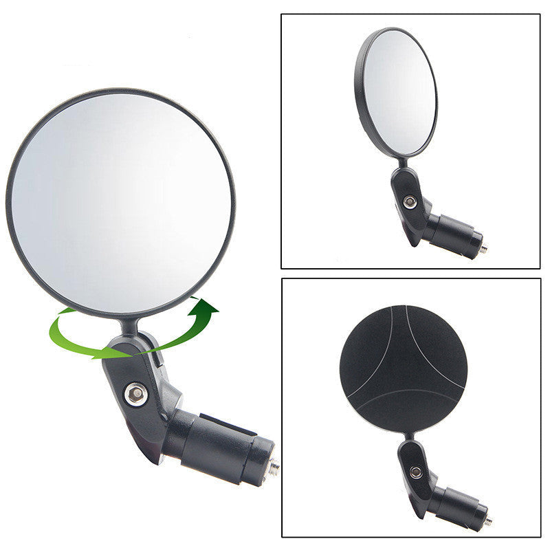 Paire de rétroviseurs vélo compacts à rotation complète pour guidon 4