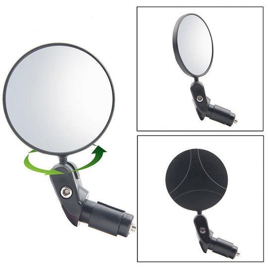 Paire de rétroviseurs vélo compacts à rotation complète pour guidon 4
