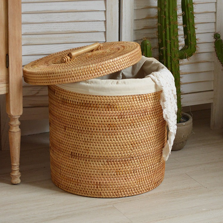 Panier Décoratif Tissé à la Main avec Poignées Pratiques pour Femme 1