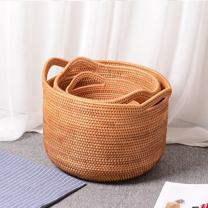 Panier Décoratif Tissé à la Main avec Poignées Pratiques pour Femme 11