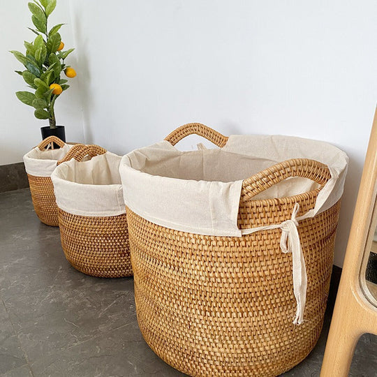Panier Décoratif Tissé à la Main avec Poignées Pratiques pour Femme 2