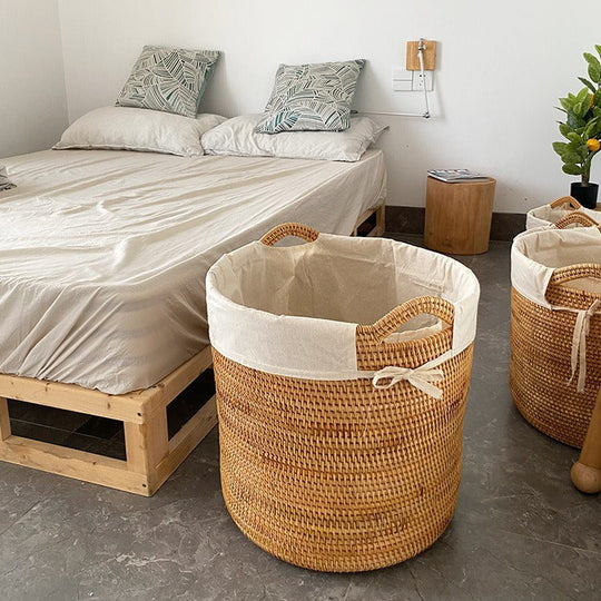Panier Décoratif Tissé à la Main avec Poignées Pratiques pour Femme 4
