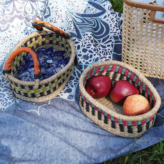 Panier Femme Tissé à la Main Coloré 3