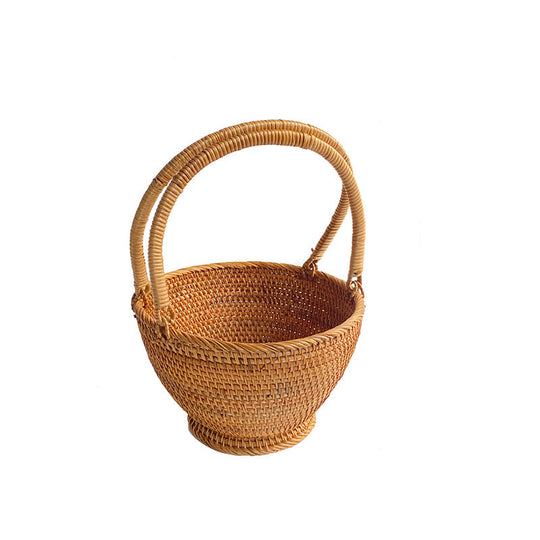 Panier Rotin Tressé Pratique et Esthétique pour Femmes 0