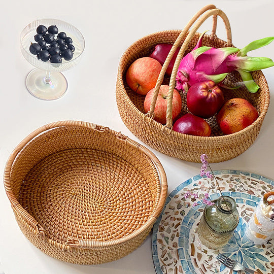 Panier Rotin Tressé Pratique et Esthétique pour Femmes 1