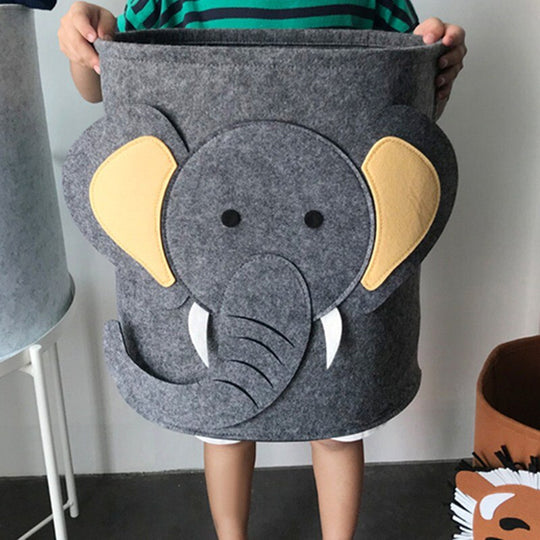 Panier à Linge Enfant Animaux de Safari Pliable 30x30 cm 4