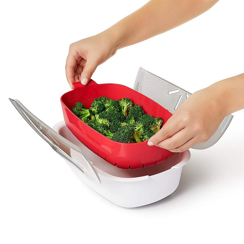 Panier à Vapeur Micro-Ondes Pratique pour Légumes et Viandes 0