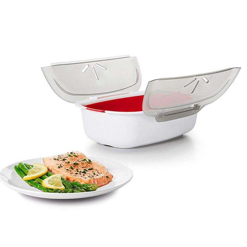 Panier à Vapeur Micro-Ondes Pratique pour Légumes et Viandes 3