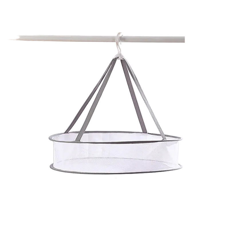 Panier à Vêtements Ronde Multifonctionnel pour Rangement et Séchage 0