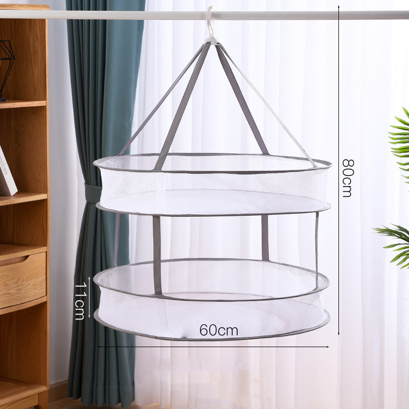 Panier à Vêtements Ronde Multifonctionnel pour Rangement et Séchage 10