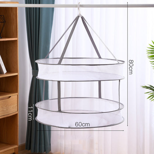Panier à Vêtements Ronde Multifonctionnel pour Rangement et Séchage 10
