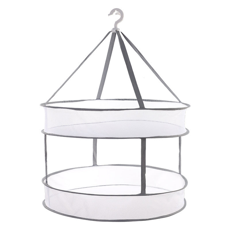 Panier à Vêtements Ronde Multifonctionnel pour Rangement et Séchage 7