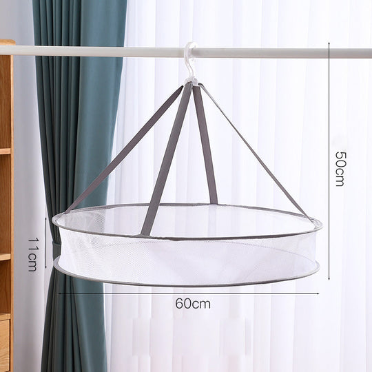 Panier à Vêtements Ronde Multifonctionnel pour Rangement et Séchage 8