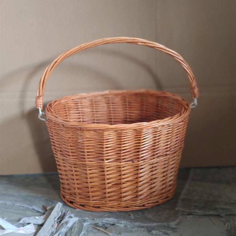 Panier avant de vélo tressé avec système de montage à dégagement rapide pour homme et femme 12