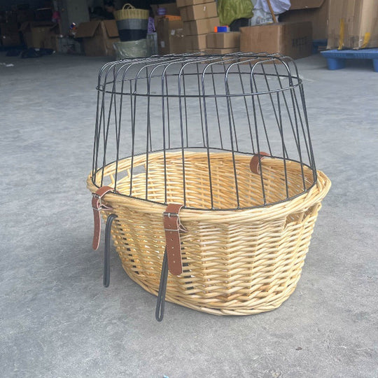 Panier avant de vélo tressé avec système de montage à dégagement rapide pour homme et femme 7