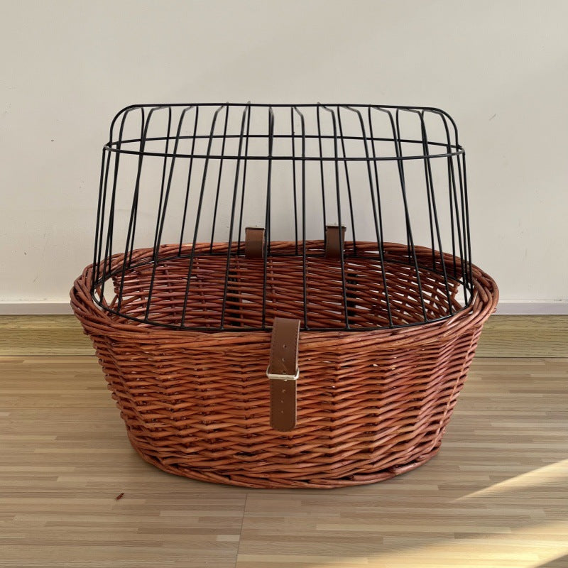 Panier avant de vélo tressé avec système de montage à dégagement rapide pour homme et femme 8