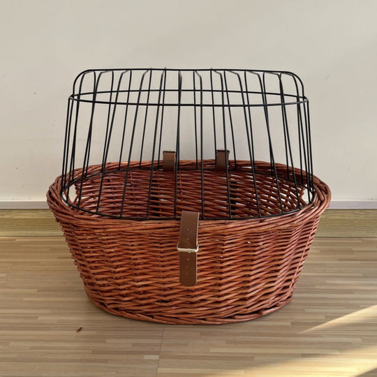 Panier avant de vélo tressé avec système de montage à dégagement rapide pour homme et femme 8