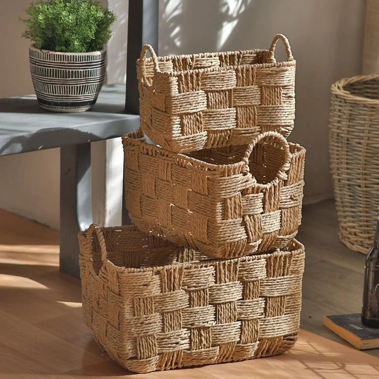 Panier de Rangement Osier Artisanal Polyvalent pour Intérieur 1