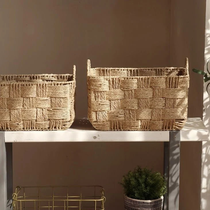 Panier de Rangement Osier Artisanal Polyvalent pour Intérieur 2