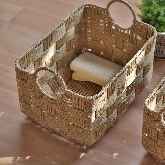 Panier de Rangement Osier Artisanal Polyvalent pour Intérieur 3