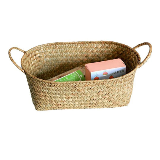 Panier de Rangement Osier Tissé à la Main Polyvalent 3