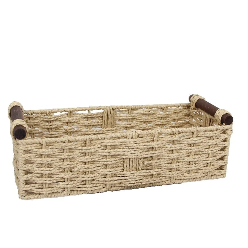 Panier de Rangement Osiers Tissé à la Main Pour Intérieur 5