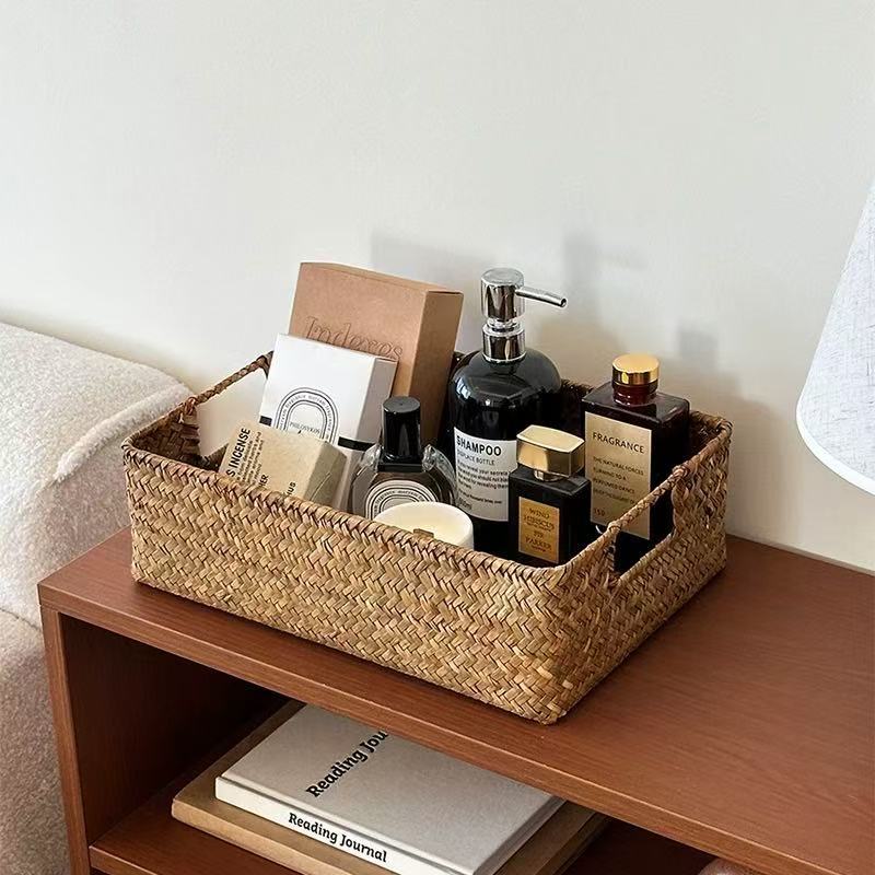 Panier de rangement rectangulaire pour femme au design naturel 4