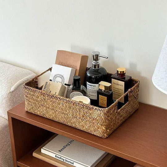Panier de rangement rectangulaire pour femme au design naturel 4