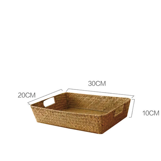 Panier de rangement rectangulaire pour femme au design naturel 6