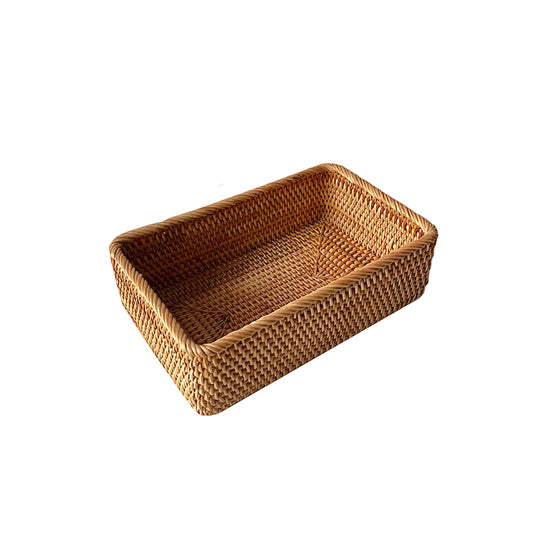 Panier de rangement rectangulaire pour femme en style naturel 0