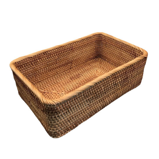 Panier de rangement rectangulaire pour femme en style naturel 3