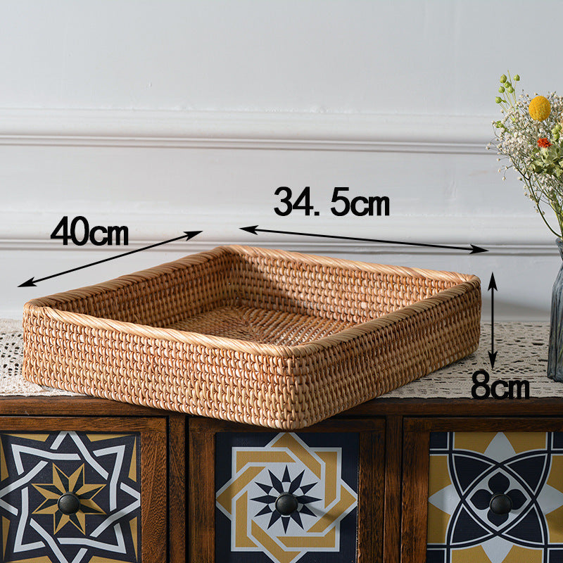 Panier de rangement rectangulaire pour femme en style naturel 4