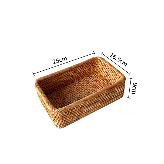 Panier de rangement rectangulaire pour femme en style naturel 5