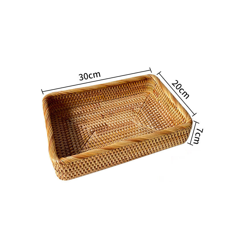 Panier de rangement rectangulaire pour femme en style naturel 6