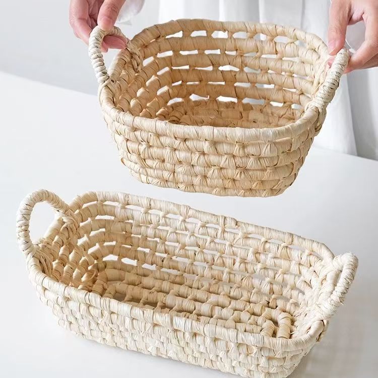 Panier de rangement tissé à la main polyvalent pour intérieur 0
