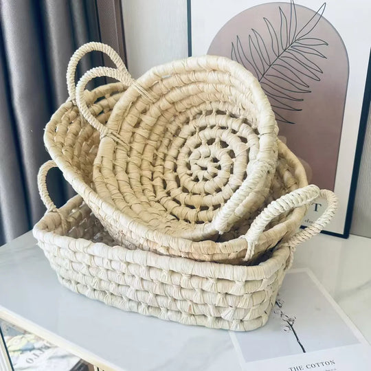 Panier de rangement tissé à la main polyvalent pour intérieur 4