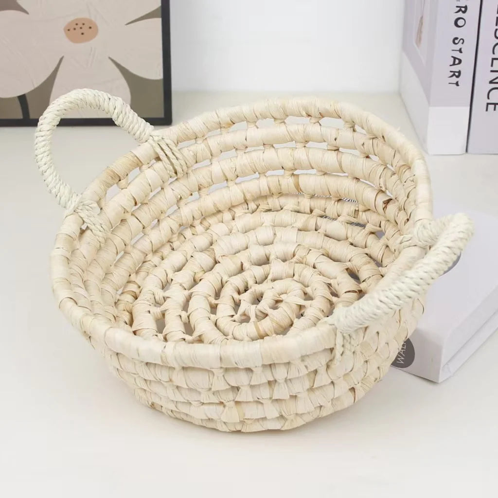 Panier de rangement tissé à la main polyvalent pour intérieur 6