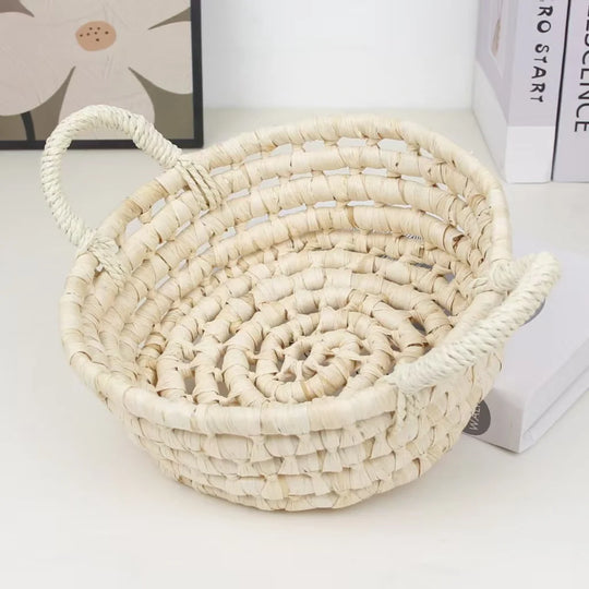 Panier de rangement tissé à la main polyvalent pour intérieur 6