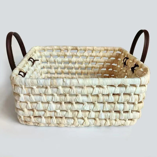 Panier de rangement tissé à la main polyvalent pour intérieur 8