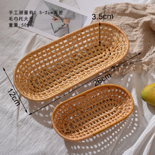 Panier de rangement tissé à la main pour femme 4