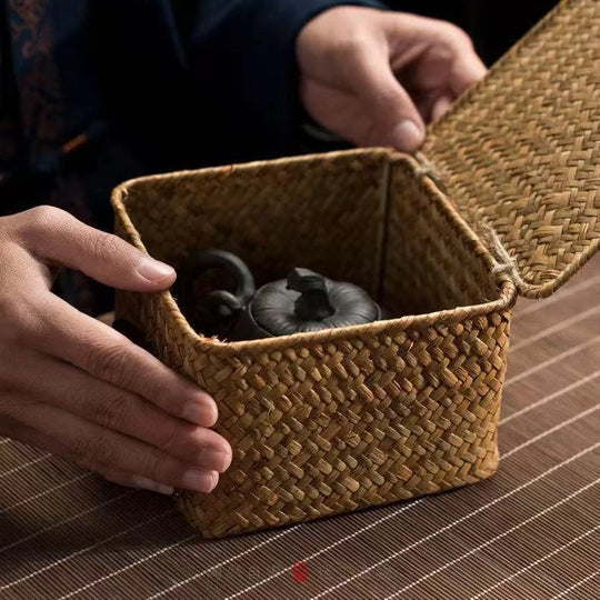Panier de rangement tissé à la main pour intérieur 10