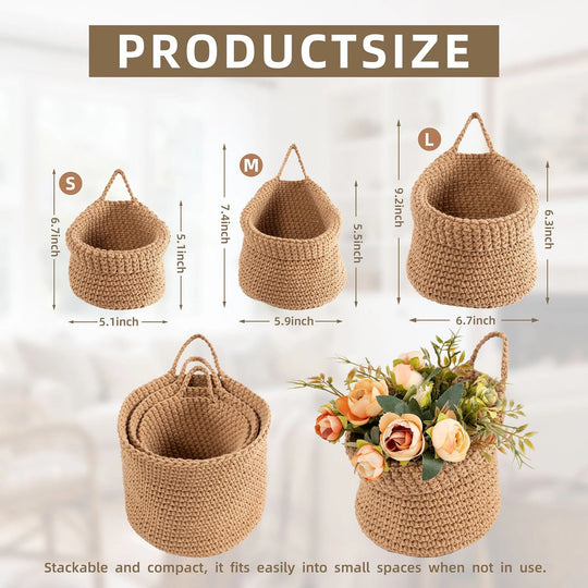 Panier de rangement tressé artisanal polyvalent 4