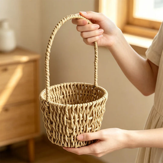 Panier de rangement tressé polyvalent pour intérieur 1