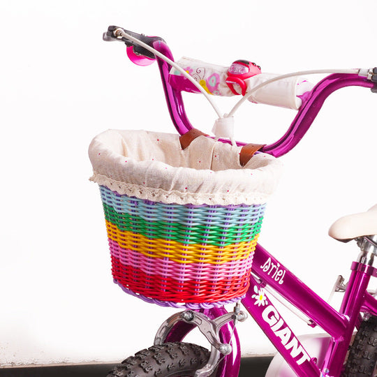 Panier de vélo avant tissé avec sangles réglables pour adultes 7