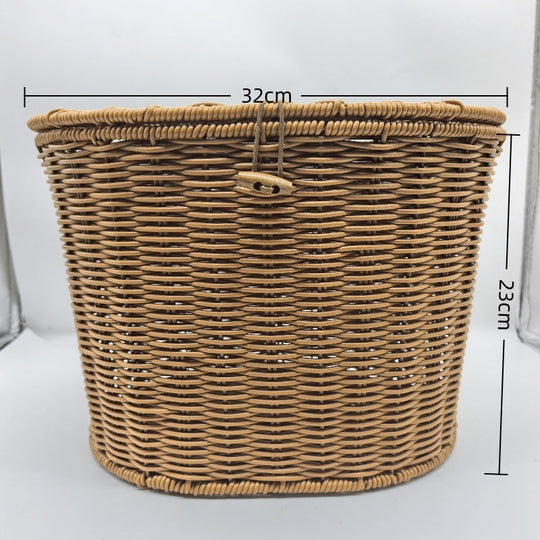 Panier de vélo avant tressé avec support universel pour guidon 3